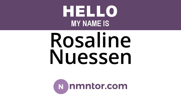 Rosaline Nuessen