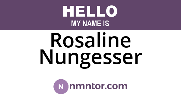 Rosaline Nungesser