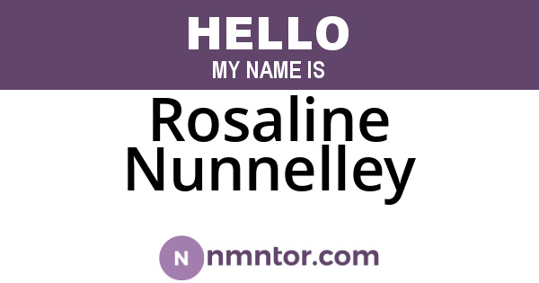 Rosaline Nunnelley