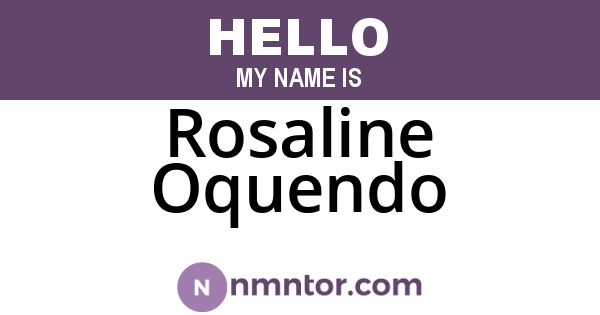 Rosaline Oquendo
