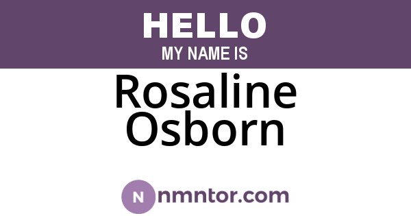 Rosaline Osborn