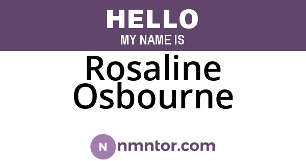 Rosaline Osbourne