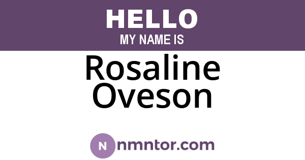 Rosaline Oveson