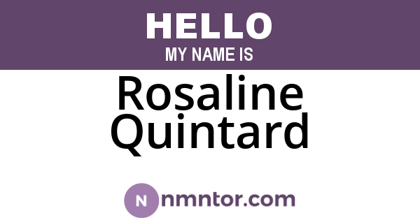 Rosaline Quintard