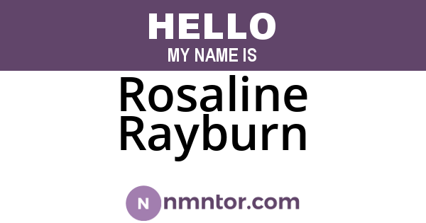 Rosaline Rayburn