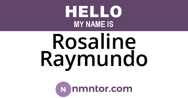 Rosaline Raymundo