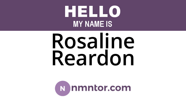 Rosaline Reardon