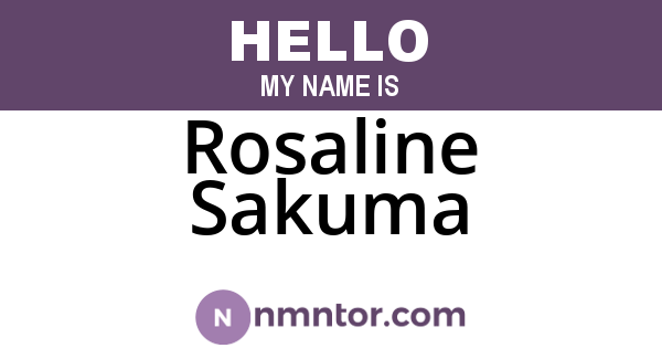 Rosaline Sakuma