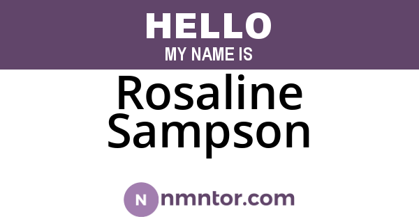 Rosaline Sampson