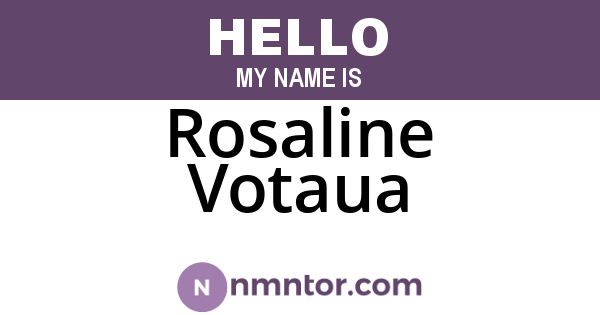 Rosaline Votaua