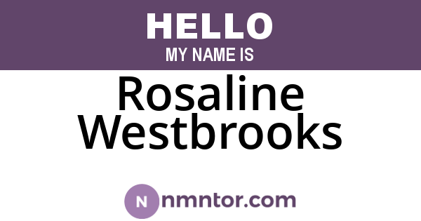 Rosaline Westbrooks