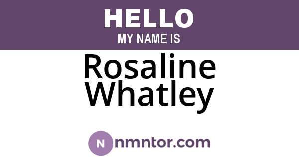 Rosaline Whatley