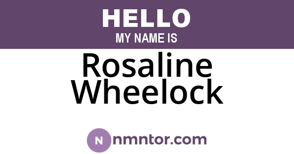 Rosaline Wheelock