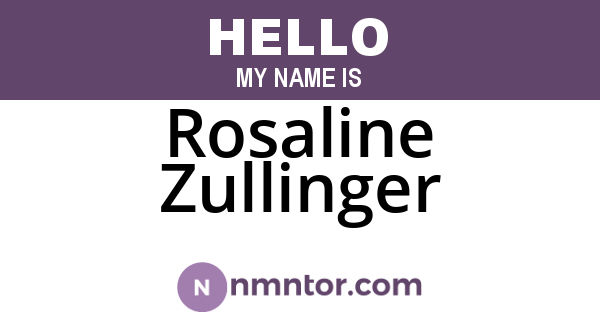 Rosaline Zullinger