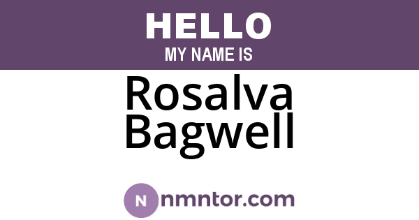 Rosalva Bagwell