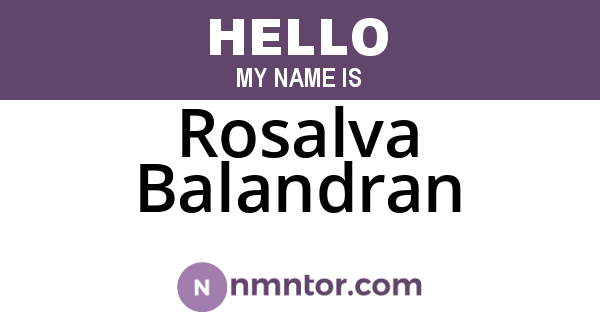 Rosalva Balandran