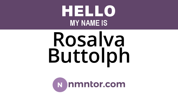Rosalva Buttolph
