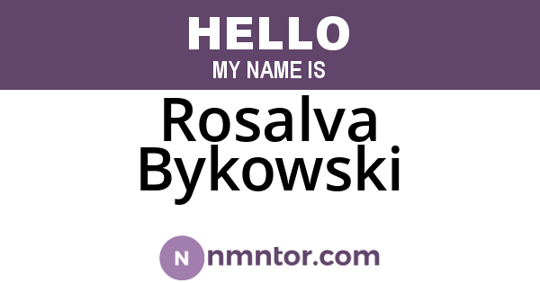 Rosalva Bykowski