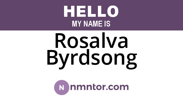 Rosalva Byrdsong