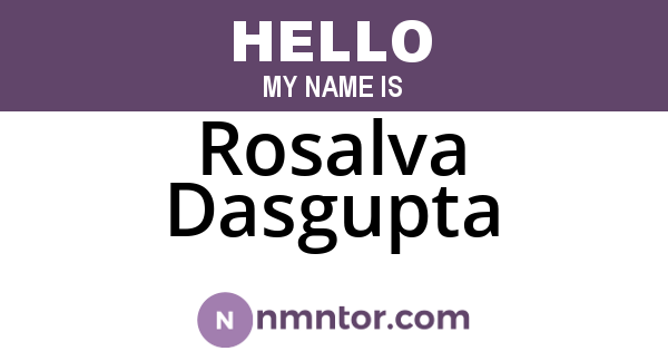 Rosalva Dasgupta