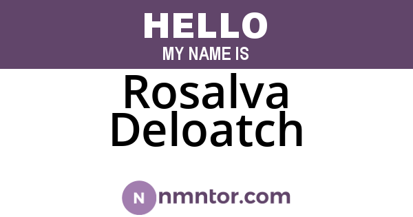Rosalva Deloatch