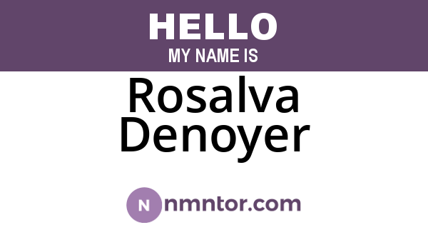 Rosalva Denoyer
