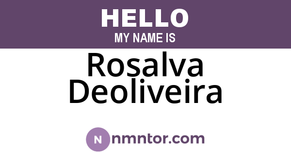 Rosalva Deoliveira