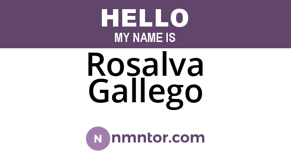 Rosalva Gallego