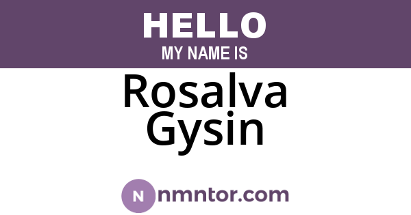 Rosalva Gysin