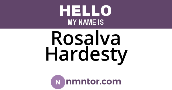 Rosalva Hardesty