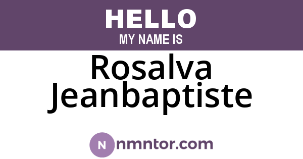 Rosalva Jeanbaptiste