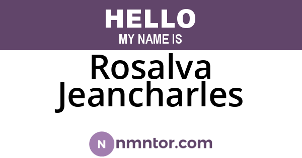 Rosalva Jeancharles