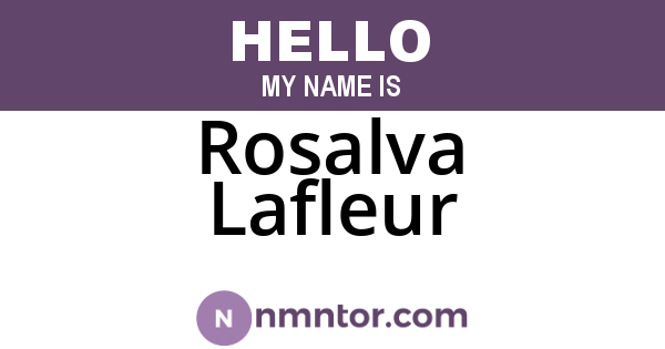 Rosalva Lafleur