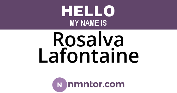 Rosalva Lafontaine