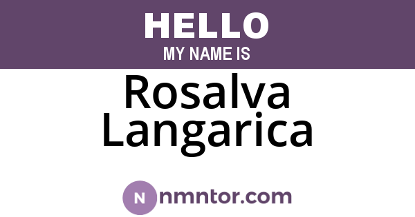 Rosalva Langarica