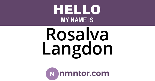 Rosalva Langdon
