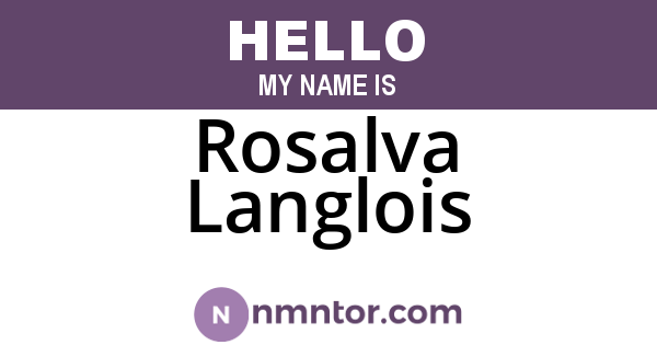 Rosalva Langlois