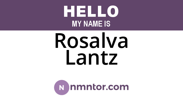 Rosalva Lantz