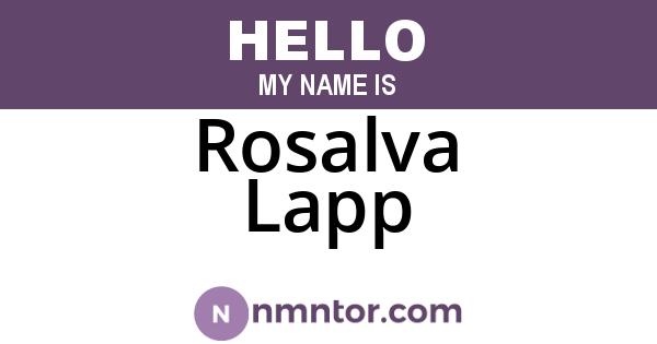 Rosalva Lapp