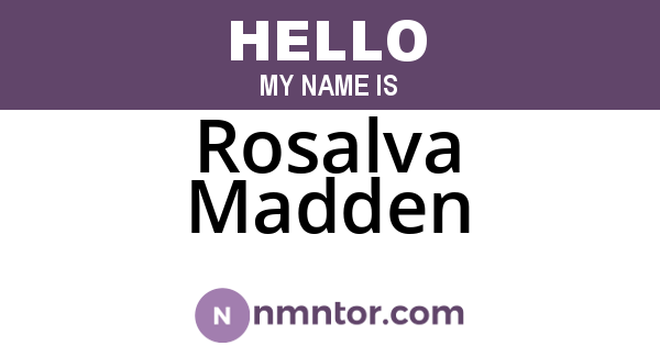 Rosalva Madden