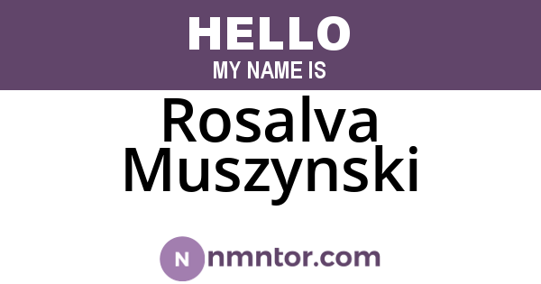 Rosalva Muszynski
