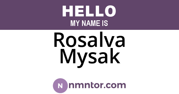 Rosalva Mysak