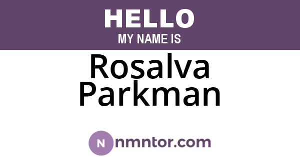 Rosalva Parkman