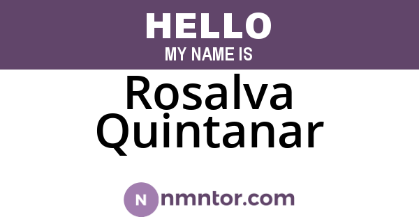 Rosalva Quintanar