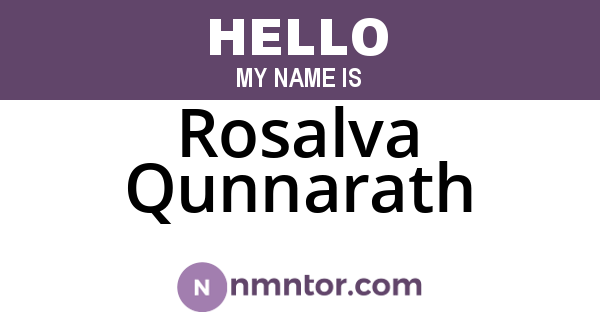 Rosalva Qunnarath