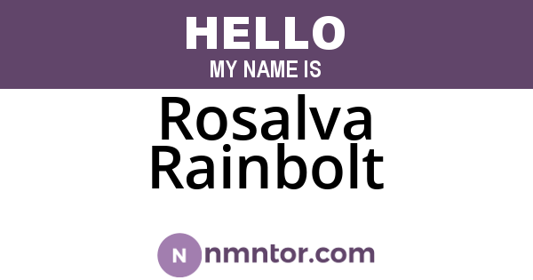 Rosalva Rainbolt