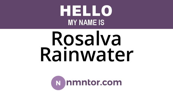 Rosalva Rainwater