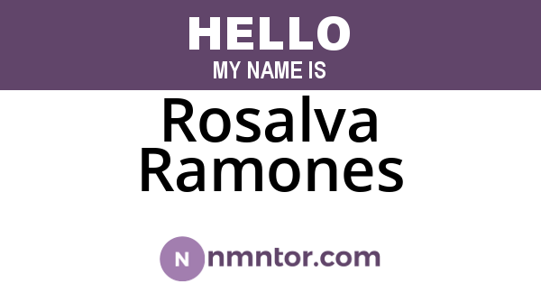 Rosalva Ramones