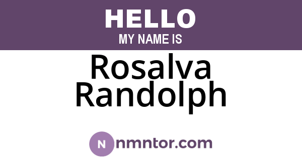 Rosalva Randolph