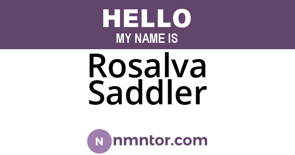 Rosalva Saddler